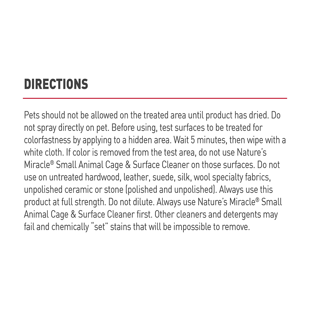 Nature's Miracle Small Animal Cage & Surface Cleaner 24 fl oz, Small